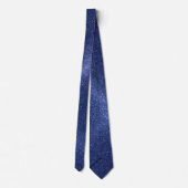 Moderne Vaderdag Trouw Navy Glitter Schittert Stropdas (Achterkant)