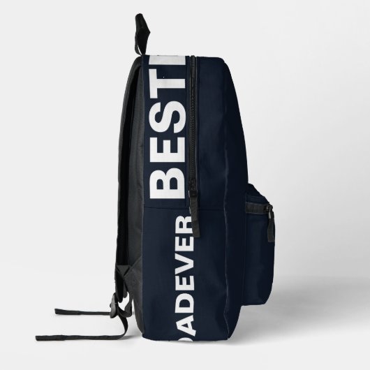 Moderne Vaderdag Verjaardag Pap Donker Navy Blauw Bedrukte Rugzak (Links)