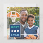 Moderne Vaderdag voor beste vader ooit fotocollage Feestdagenkaart (Voorkant)