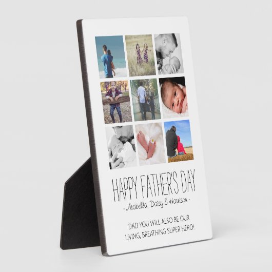 Moderne Vaderdag voor fotocollage Happy Fotoplaat (Zijkant)