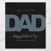 Moderne Vaderdag Wijn Etiket (Enkel label)