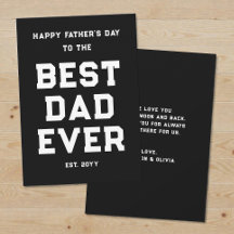 Moderne Vaderdag Zwart en Wit Beste Papa Aller Tij