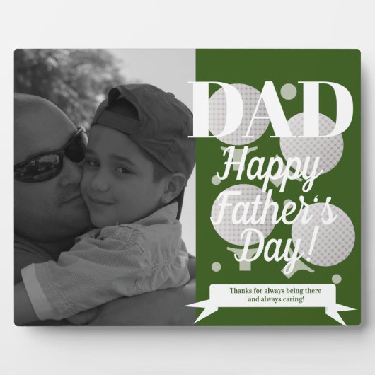 Moderne vaders Dag Golf en T-shirt Foto Fotoplaat (Voorkant)