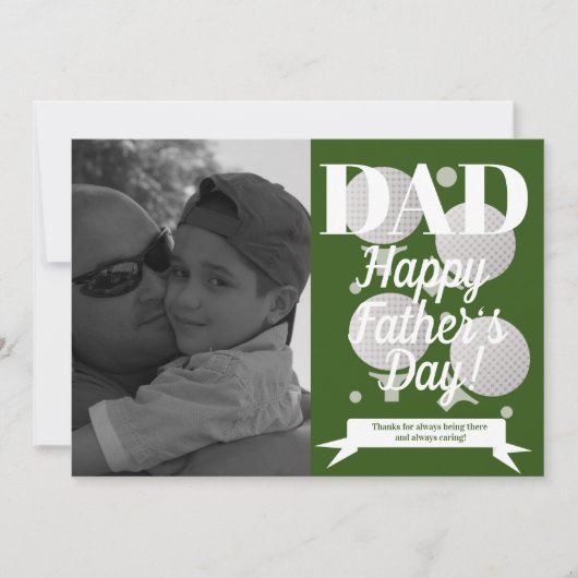 Moderne vaders Dag Golf en T-shirt Foto Kaart (Voorkant)