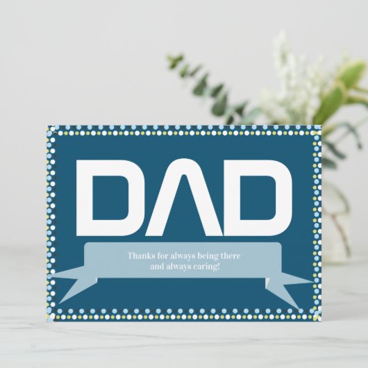 Moderne vaders Dag Pap Caring Kaart (Staand voorkant)