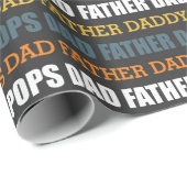 Moderne vaders dag Typografie Verpakkingspapier Cadeaupapier (Rol Hoek)