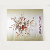 Moderne vakantie bloemen achtergrond wandkleed (Voorkant (horizontaal))