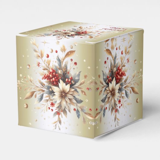 Moderne Vakantie Bloemen Cadeaubox Bedankdoosjes (Voorkant Zijde)