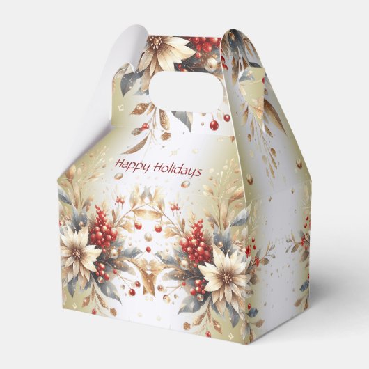 Moderne Vakantie Bloemen Cadeaubox Bedankdoosjes (Voorkant Zijde)