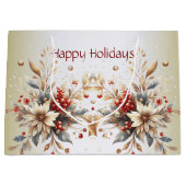 Moderne Vakantie Bloemen Gift Bag Groot Cadeauzakje (Voorkant)