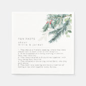 Moderne vakantie bruiloft servetten (Voorkant)