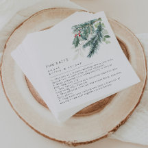 Moderne vakantie bruiloft servetten