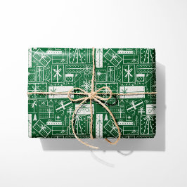 Moderne vakantie Cadeaus groen en wit Cadeaupapier