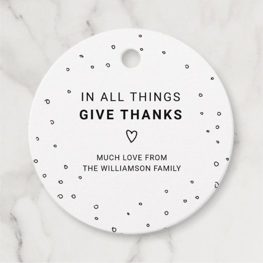 Moderne vakantie citaat | Trendy Eenvoudig Bedankt Bedankjes Labels (Voorkant)