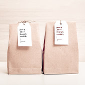 Moderne vakantie citaat vrede en vreugde cadeaulabel