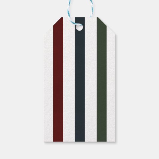 moderne vakantie citeert vrede en vreugde cadeaulabel (Achterkant)