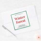 Moderne vakantie Elegante kerstkaars verpakking Vierkante Sticker (Envelop)