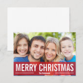 MODERNE VAKANTIE FOTOKAART VROLIJKE KERST KAART (Voorkant / Achterkant)