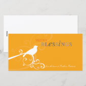 MODERNE VAKANTIE FOTOKAART :: whimsicalbird 4A Feestdagenkaart (Voorkant / Achterkant)