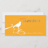 MODERNE VAKANTIE FOTOKAART :: whimsicalbird 4A Feestdagenkaart (Voorkant)