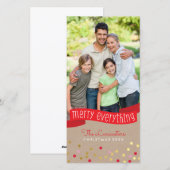 MODERNE VAKANTIE GROET vrolijk alles banner Feestdagenkaart (Voorkant / Achterkant)