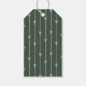 Moderne vakantie Logo Forest Groene cadeau Labels Cadeaulabel (Achterkant)