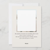 Moderne Vakantie Net Getrouwde Huwelijksaankondigi Feestdagenkaart (Achterkant)