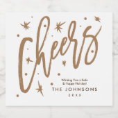 Moderne vakantie proost | Buurman Client Gift en Sparkling Wijnetiket (Enkel label)