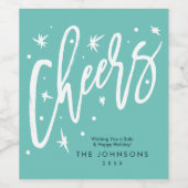 Moderne vakantie proost | Buurman Client Gift en Wijn Etiket (Enkel label)