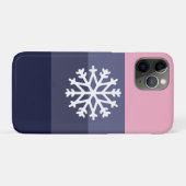 Moderne Vakantie Sneeuwvlok Paarse Roze Kleurblok Case-Mate iPhone Case (Achterkant (horizontaal))
