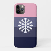 Moderne Vakantie Sneeuwvlok Paarse Roze Kleurblok Case-Mate iPhone Case (Achterkant)