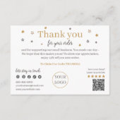 Moderne vakantie sociale QR-code, dank u zakelijk Informatiekaartje (Achterkant)