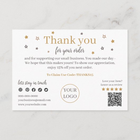 Moderne vakantie sociale QR-code, dank u zakelijk Informatiekaartje (Achterkant)