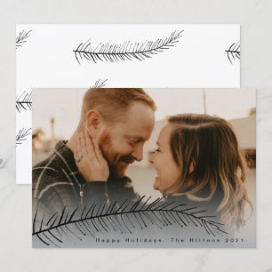 Moderne Vakantie tekst Fern-fotokaart Feestdagenkaart