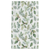 Moderne vakantie Waterverf Greenery Christmas Klein Cadeauzakje (Voorkant)