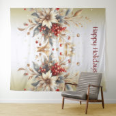 Moderne vakantiebloemen achtergrond wandkleed (In Situ (horizontaal))