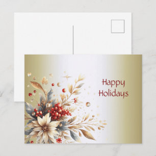 Moderne Vakantiebloemen Ansichtkaart Briefkaart