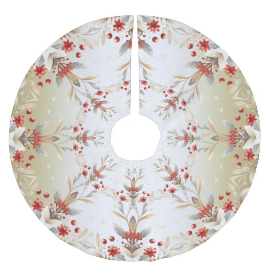 Moderne vakantiebloemen boomrok kerstboom rok (Voorkant)