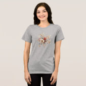 Moderne Vakantiebloemen Dames T-Shirt (Voorkant volledig)