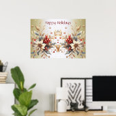 Moderne Vakantiebloemen Poster (Thuiskantoor)