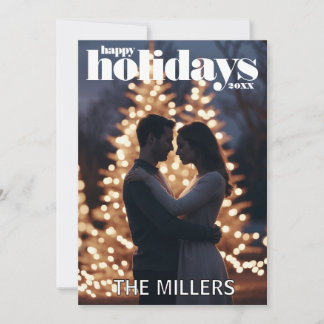 Moderne Vakantiefoto Kerstfeest Kaart