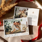 Moderne vakantiefotokaart, vrolijk kerstfeest feestdagenkaart