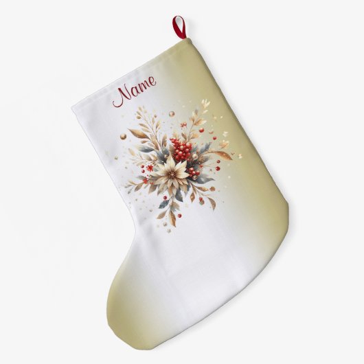 Moderne vakantiefoto's grote kerstsok (Achterkant (Hangend))