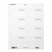 Moderne vakantiemanuscript aan van Rechthoekcadeau Etiket (Full Sheet)