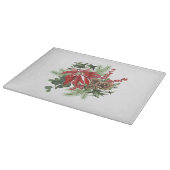 moderne  vakantiepansettia floral snijplank (Hoek)