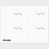 Moderne Vakantiescript Grote Rechthoek Cadeaulabel Rechthoekige Sticker (Vel)