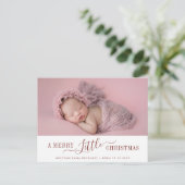 moderne vakantietekst - geboortekaart briefkaart (Staand voorkant)