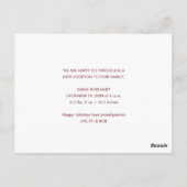 moderne vakantietekst - geboortekaart briefkaart (Achterkant)