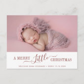 moderne vakantietekst - geboortekaart briefkaart (Voorkant)