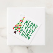 Moderne Vakantievakantiegboom Bedankjes Labels (In situ)